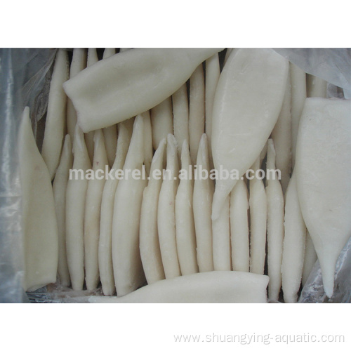 Chemical Treated IQF Frozen Squid Tube EU Standard